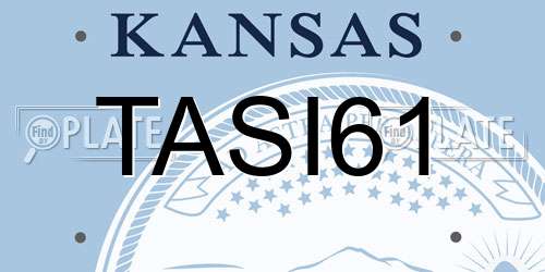 TASI61 Kansas License Plate