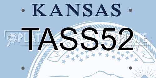 TASS52 Kansas License Plate