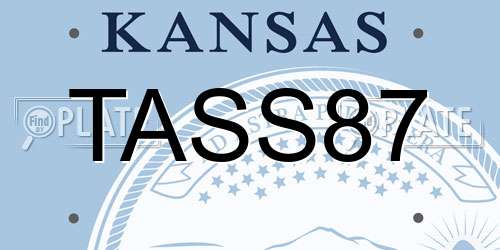 TASS87 Kansas License Plate
