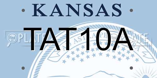 TAT10A Kansas License Plate