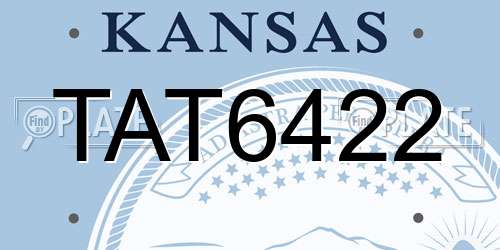 TAT6422 Kansas License Plate