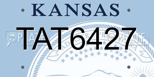 TAT6427 Kansas License Plate