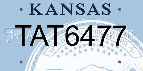 TAT6477 Kansas License Plate