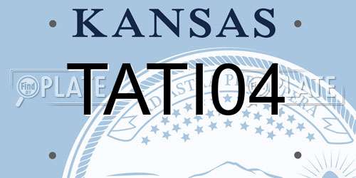 TATI04 Kansas License Plate