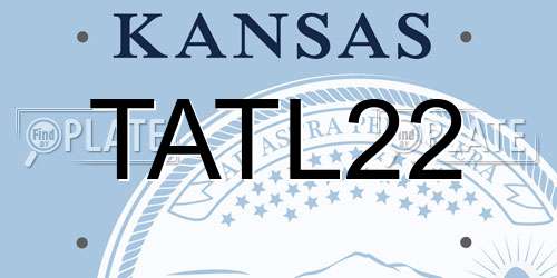 TATL22 Kansas License Plate