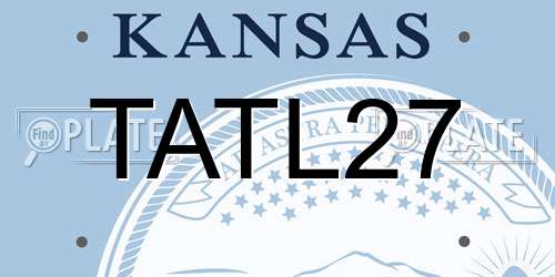 TATL27 Kansas License Plate