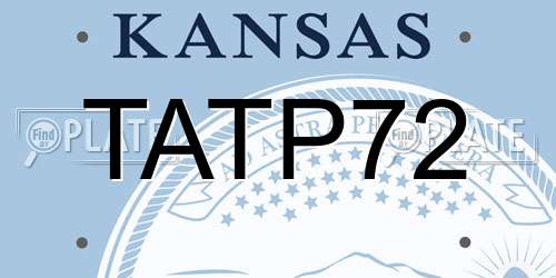 TATP72 Kansas License Plate