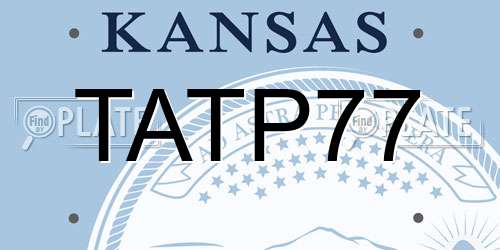 TATP77 Kansas License Plate