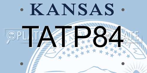 TATP84 Kansas License Plate
