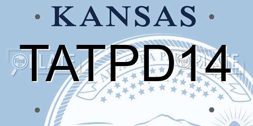 TATPD14 Kansas License Plate
