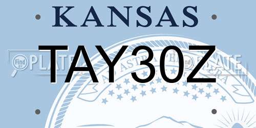 TAY30Z Kansas License Plate