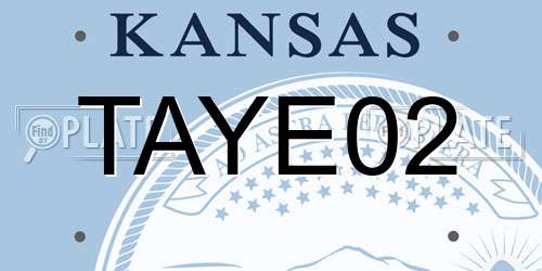 TAYE02 Kansas License Plate
