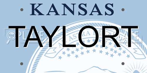 TAYLORT Kansas License Plate