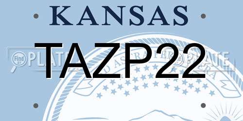 TAZP22 Kansas License Plate