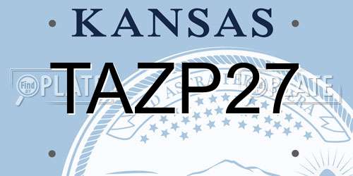 TAZP27 Kansas License Plate