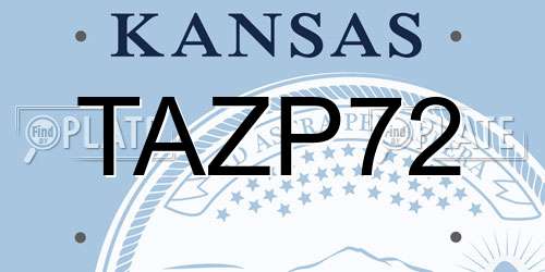 TAZP72 Kansas License Plate