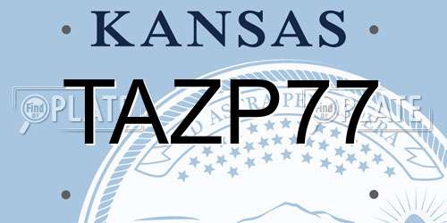TAZP77 Kansas License Plate