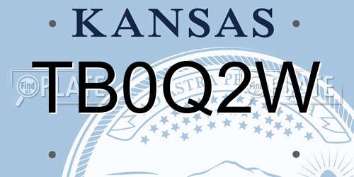TB0Q2W Kansas License Plate