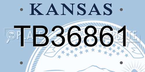 TB36861 Kansas License Plate