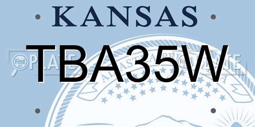 TBA35W Kansas License Plate