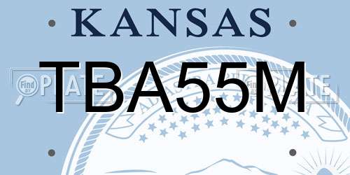 TBA55M Kansas License Plate