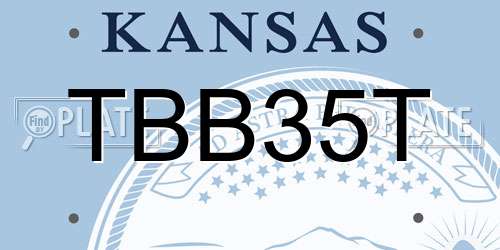 TBB35T Kansas License Plate