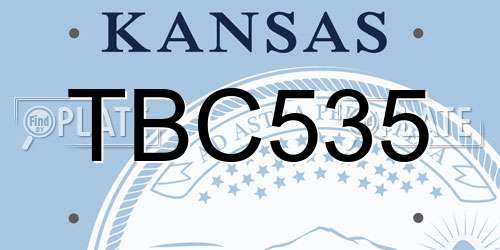 TBC535 Kansas License Plate