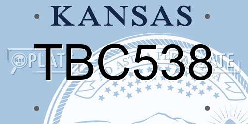 TBC538 Kansas License Plate