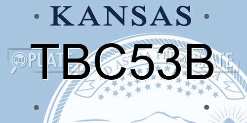 TBC53B Kansas License Plate