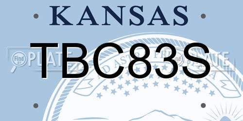 TBC83S Kansas License Plate