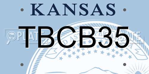 TBCB35 Kansas License Plate