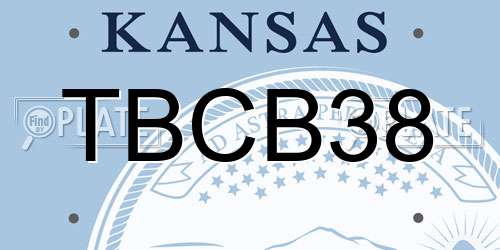 TBCB38 Kansas License Plate