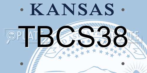 TBCS38 Kansas License Plate