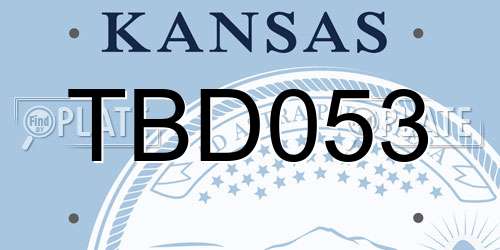 TBD053 Kansas License Plate