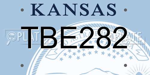 TBE282 Kansas License Plate