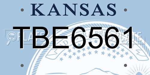 TBE6561 Kansas License Plate