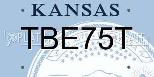 TBE75T Kansas License Plate