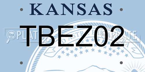 TBEZ02 Kansas License Plate