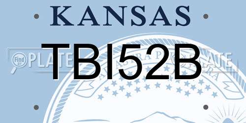TBI52B Kansas License Plate