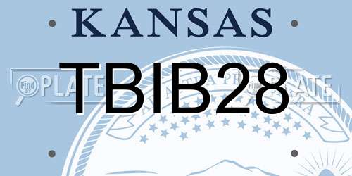 TBIB28 Kansas License Plate