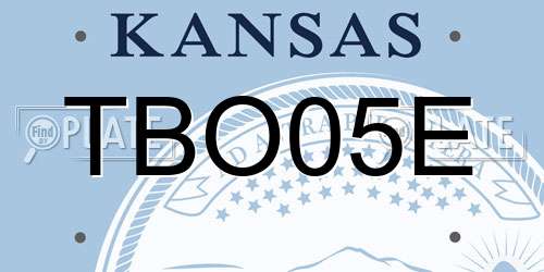 TBO05E Kansas License Plate