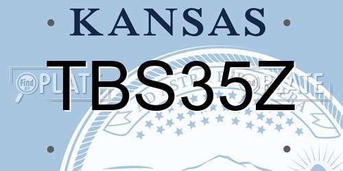 TBS35Z Kansas License Plate