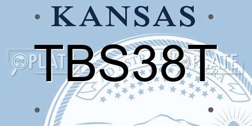 TBS38T Kansas License Plate