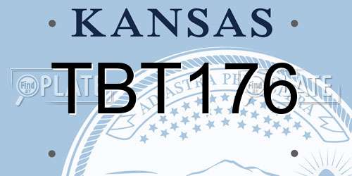TBT176 Kansas License Plate