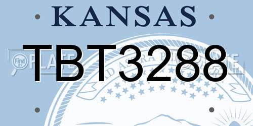 TBT3288 Kansas License Plate