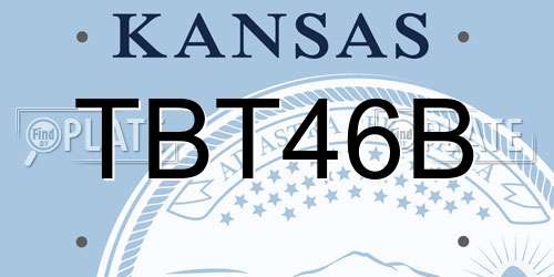 TBT46B Kansas License Plate