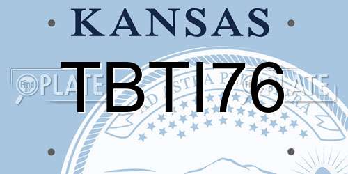 TBTI76 Kansas License Plate