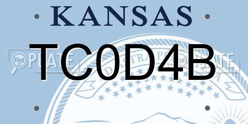 TC0D4B Kansas License Plate