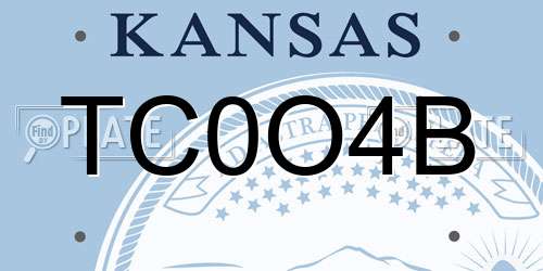 TC0O4B Kansas License Plate