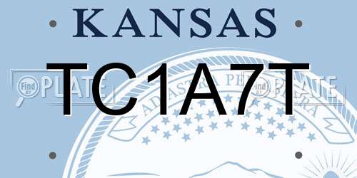 TC1A7T Kansas License Plate